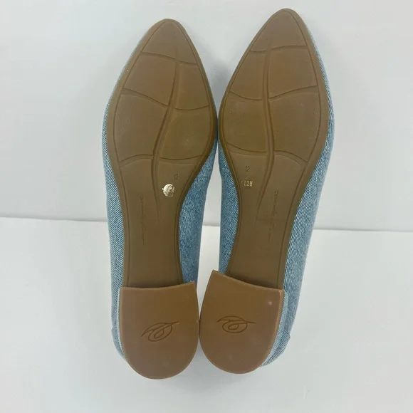 EASY SPIRIT CARLINA, LOAFER SLIP-ON, BLUE CANVAS, DRESSY POINTY TOES, SIZE 12 - Picture 11 of 14